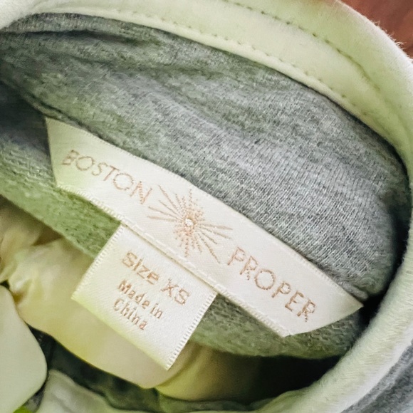 Boston Proper Chic Zippered Coordinate Set Grey/White with Silver Zips XS - Picture 5 of 10